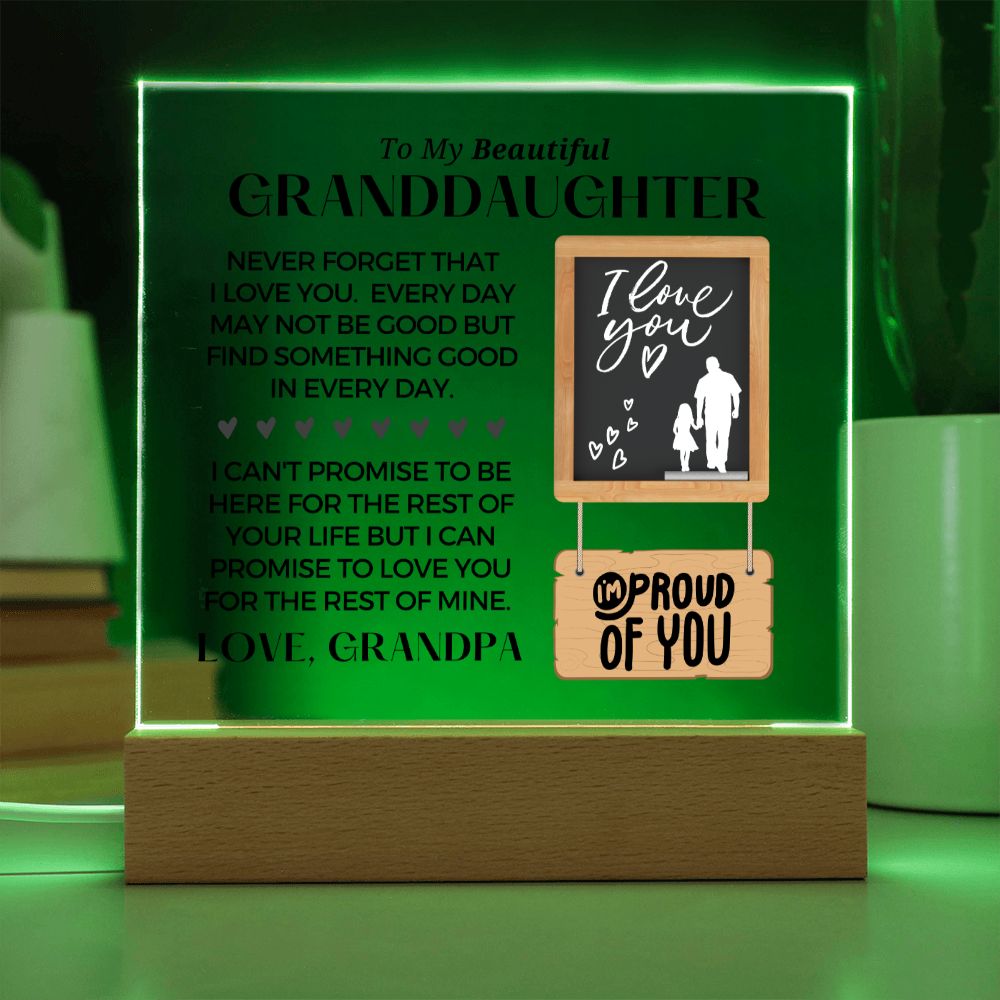 Gift for Granddaugher | Promise Acrylic Plaque  004-ACS