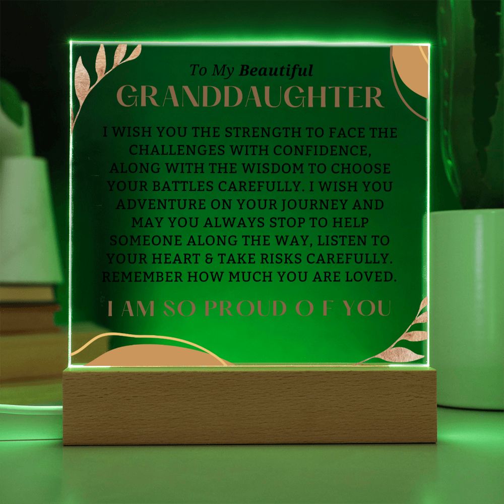 Gift for Granddaugher | Promise Acrylic Plaque  009-ACS