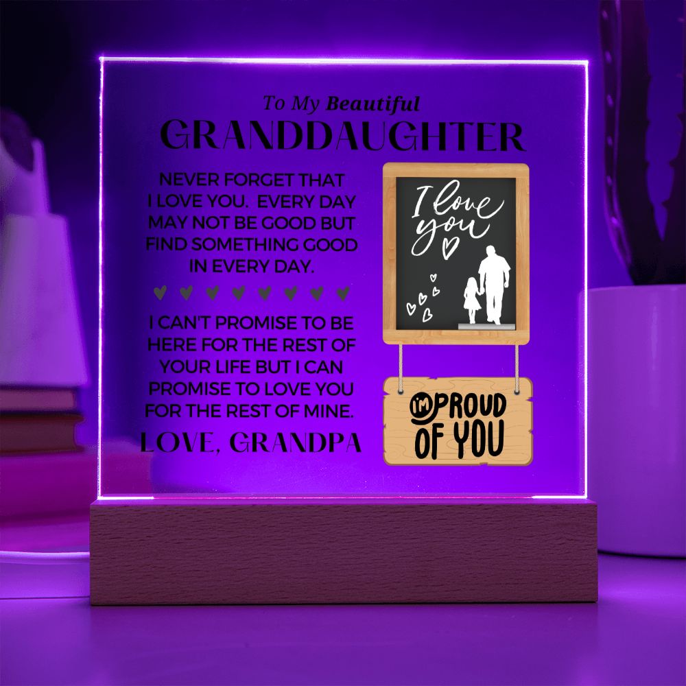 Gift for Granddaugher | Promise Acrylic Plaque  004-ACS