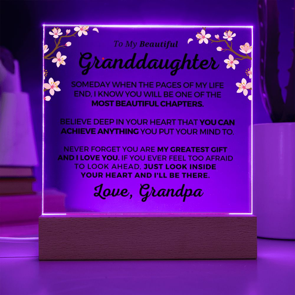 Gift for Granddaugher | Greatest Gift Acrylic Plaque 703GP-ACS