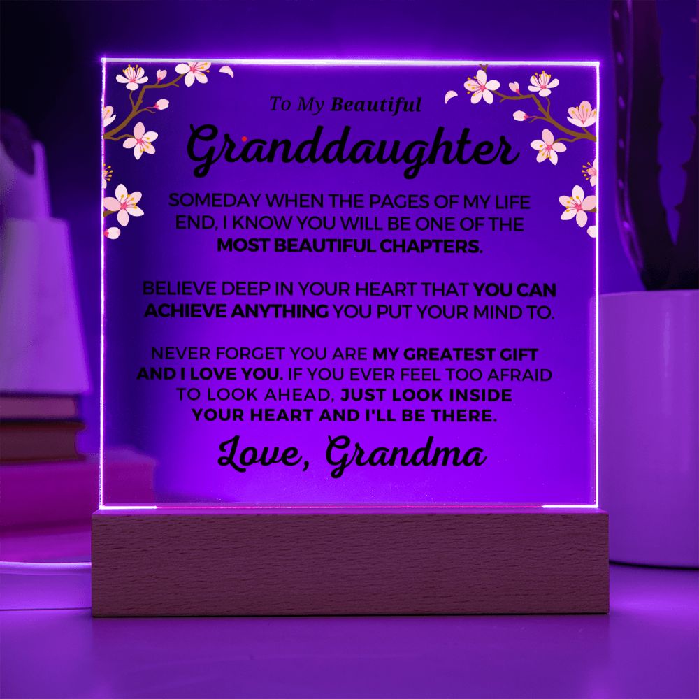 Gift for Granddaugher | Greatest Gift Acrylic Plaque 703GM-ACS