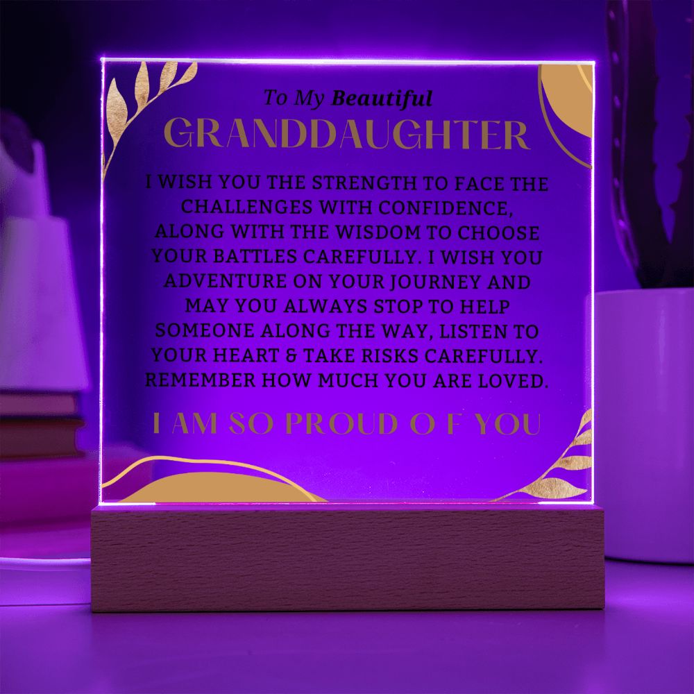 Gift for Granddaugher | Promise Acrylic Plaque  009-ACS