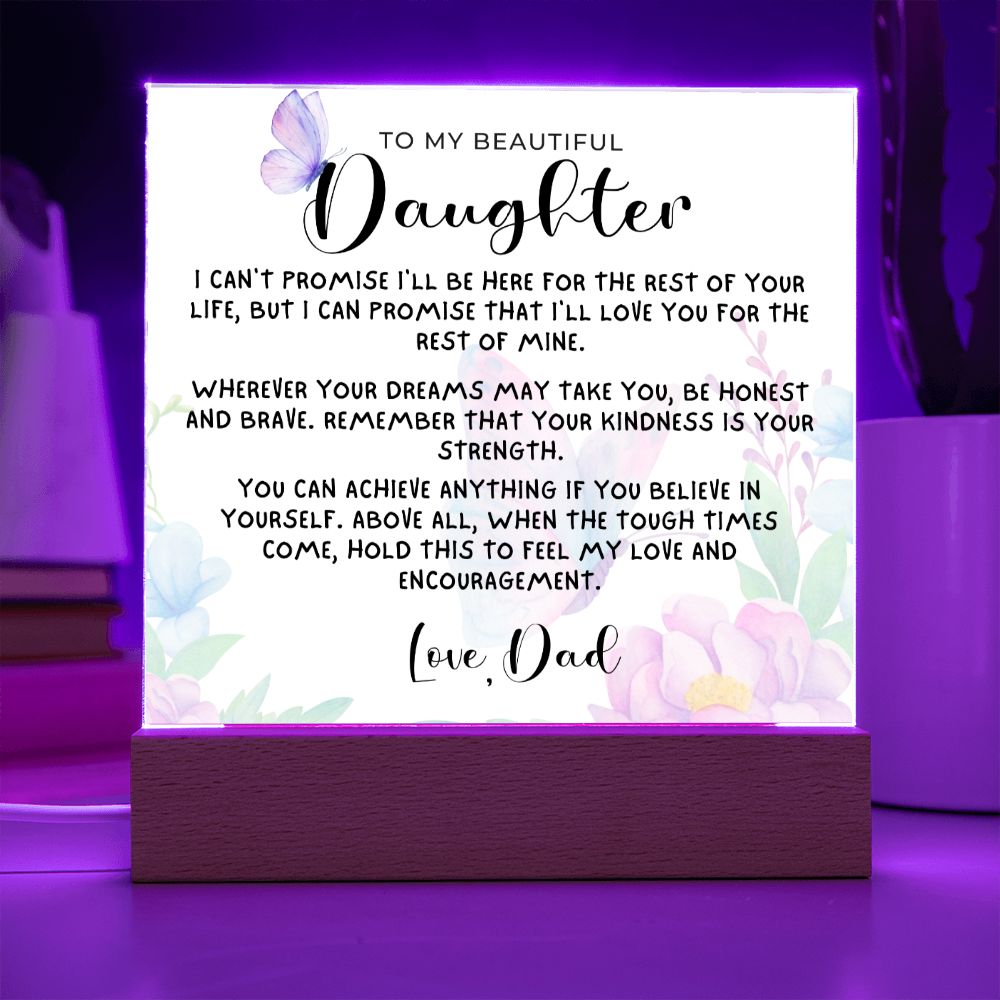 Gift for Daughter | My Promise Acrylic Plaque 0716D-ACS