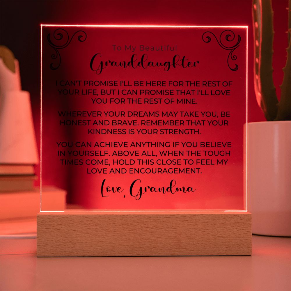 Gift for Granddaugher | My Promise Acrylic Plaque 690GM-ACS