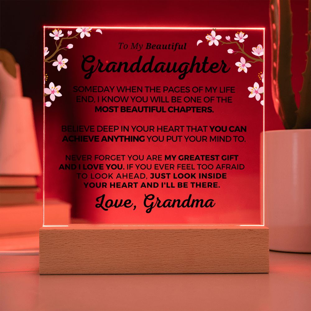 Gift for Granddaugher | Greatest Gift Acrylic Plaque 703GM-ACS