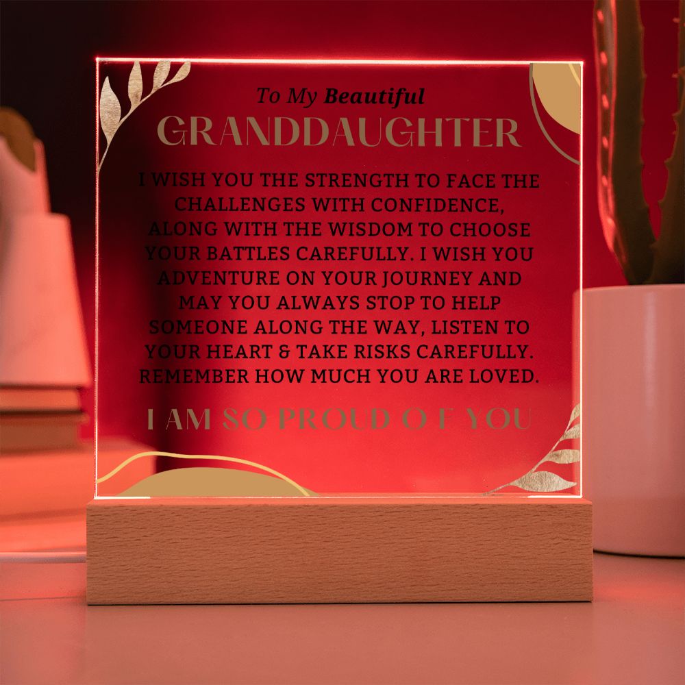 Gift for Granddaugher | Promise Acrylic Plaque  009-ACS