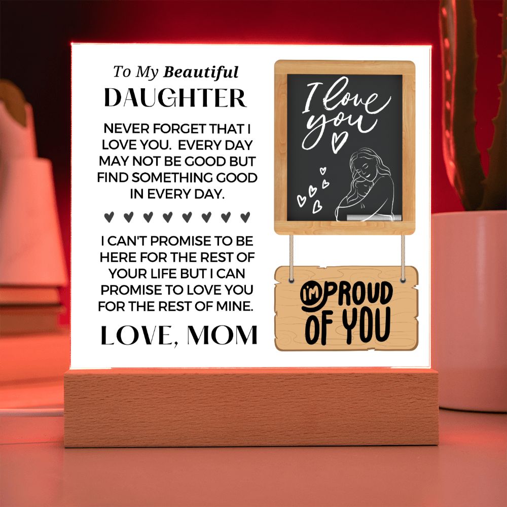 Gift for Daughter | Promise Acrylic Plaque  001-ACS