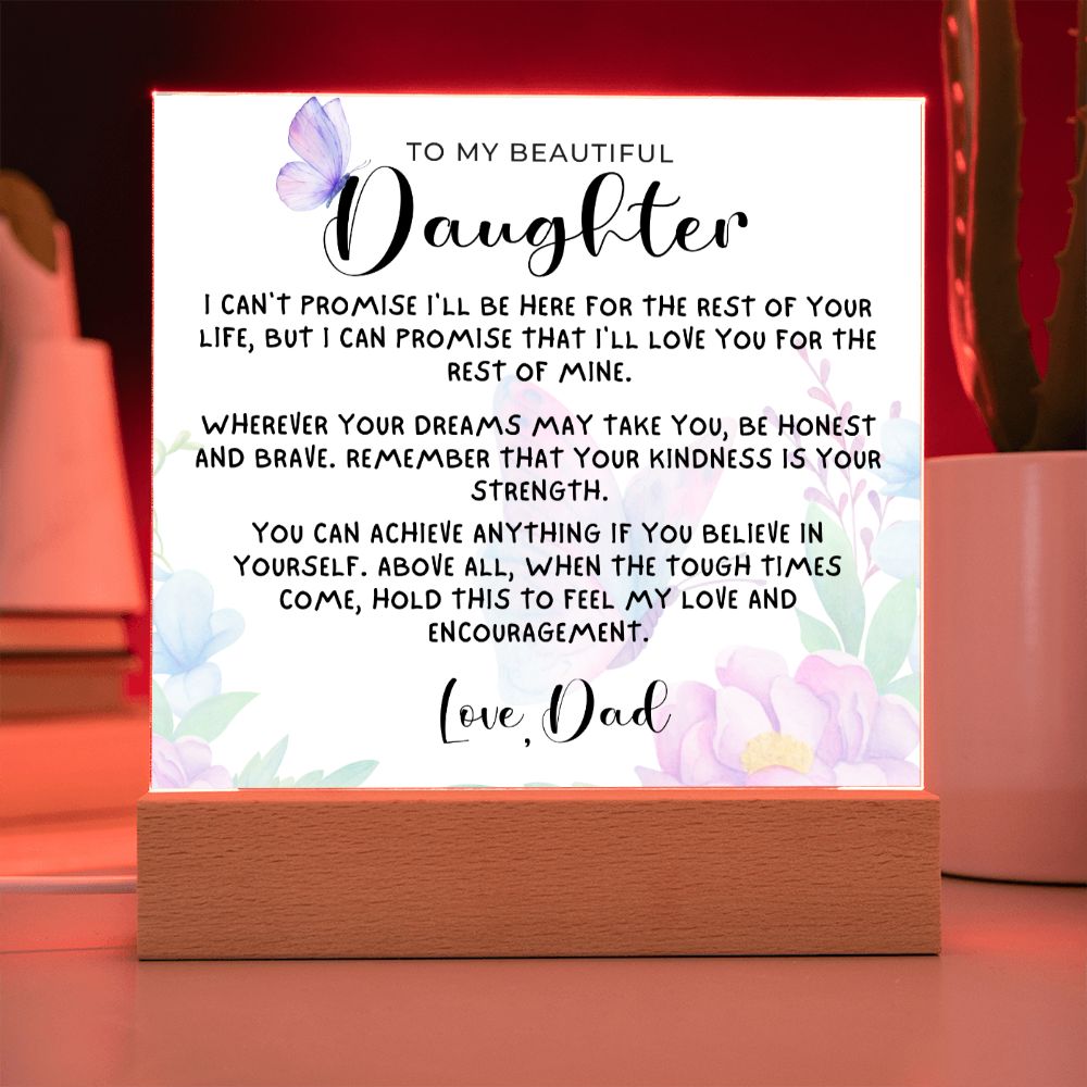 Gift for Daughter | My Promise Acrylic Plaque 0716D-ACS