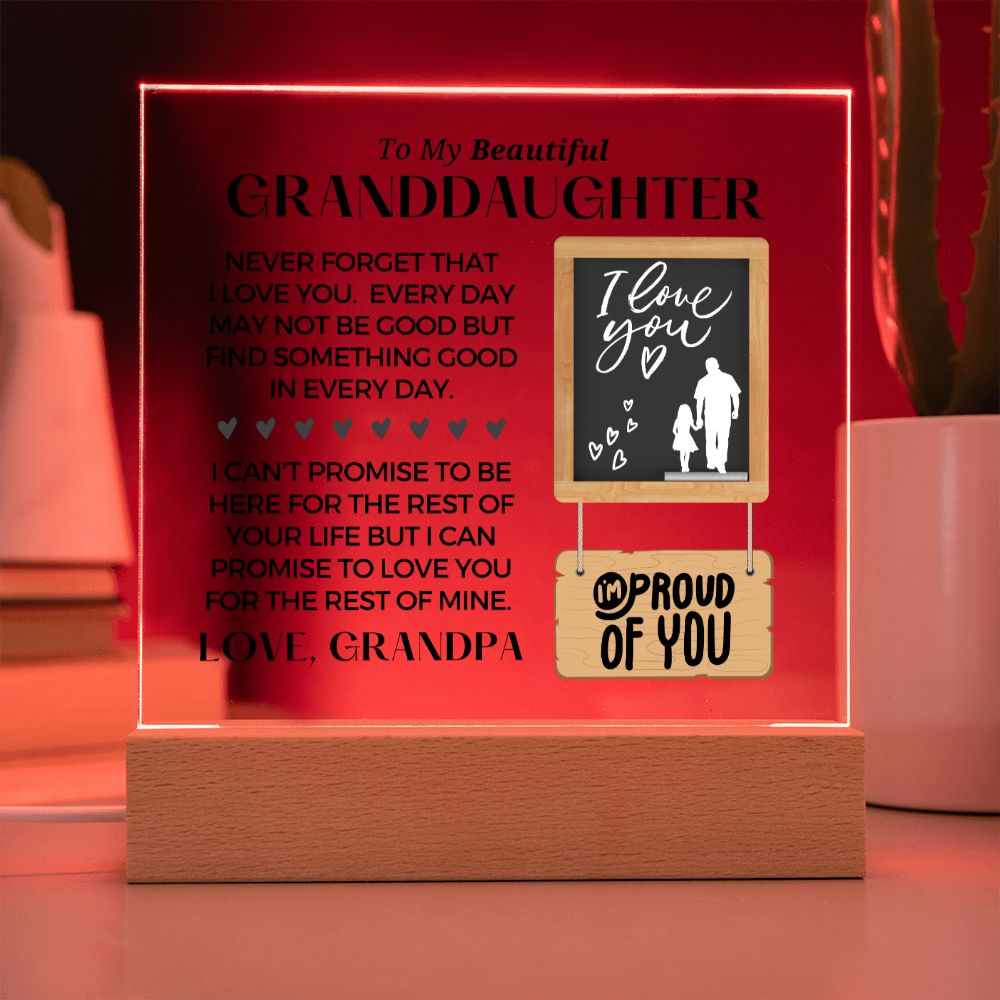 Gift for Granddaugher | Promise Acrylic Plaque  004-ACS