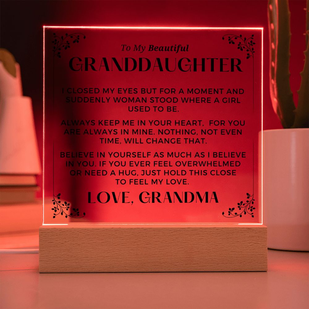 Gift for Granddaugher | Keep Me Acrylic Plaque 727GM-ACS