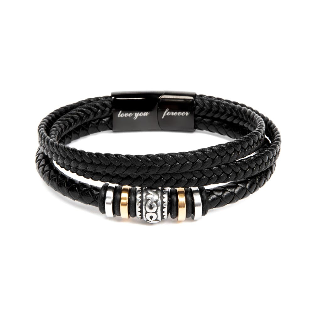 Gift For Son From Mom | Forever Leather Bracelet 0865BT4