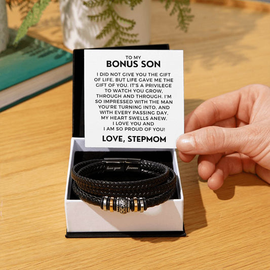 Gift For Bonus Son | The Gift Leather Bracelet 0862BT1