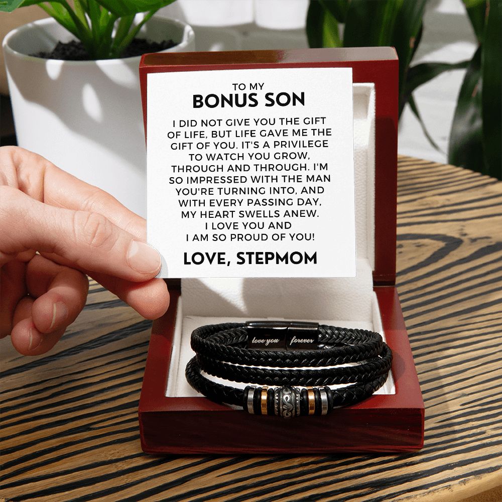 Gift For Bonus Son | The Gift Leather Bracelet 0862BT1