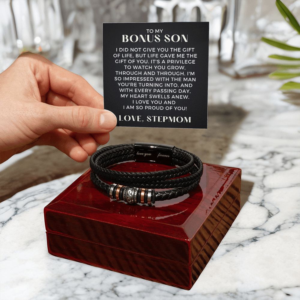 Gift For Bonus Son | The Gift Leather Bracelet 0862BT2