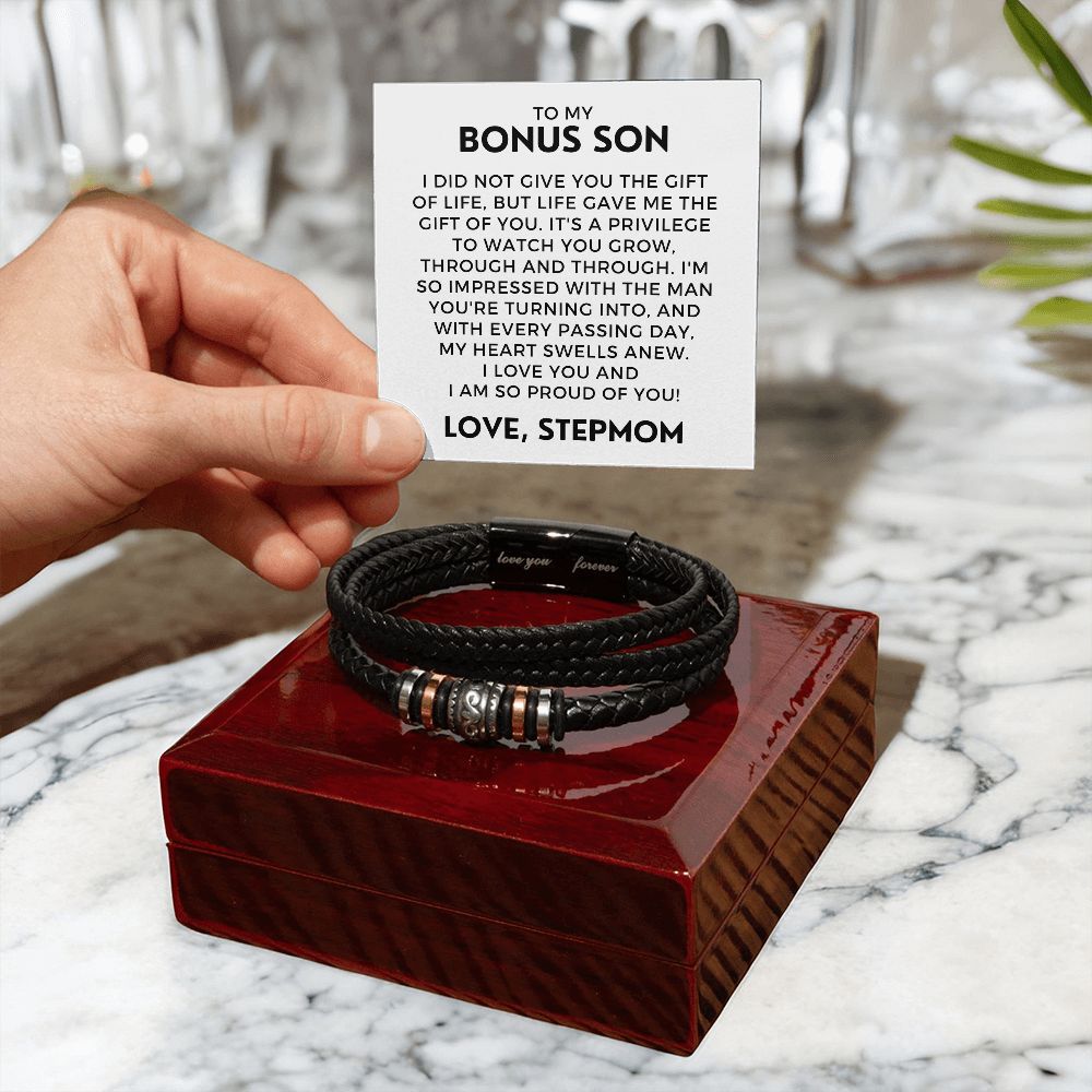 Gift For Bonus Son | The Gift Leather Bracelet 0862BT1