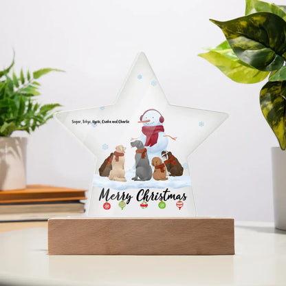 Personalized Christmas Gift | Custom Acrylic Star Plaque | Gift for Pet Owner STA-07