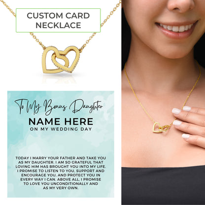 Customized Stepdaughter Wedding Gift | Promise Necklace P-0551H