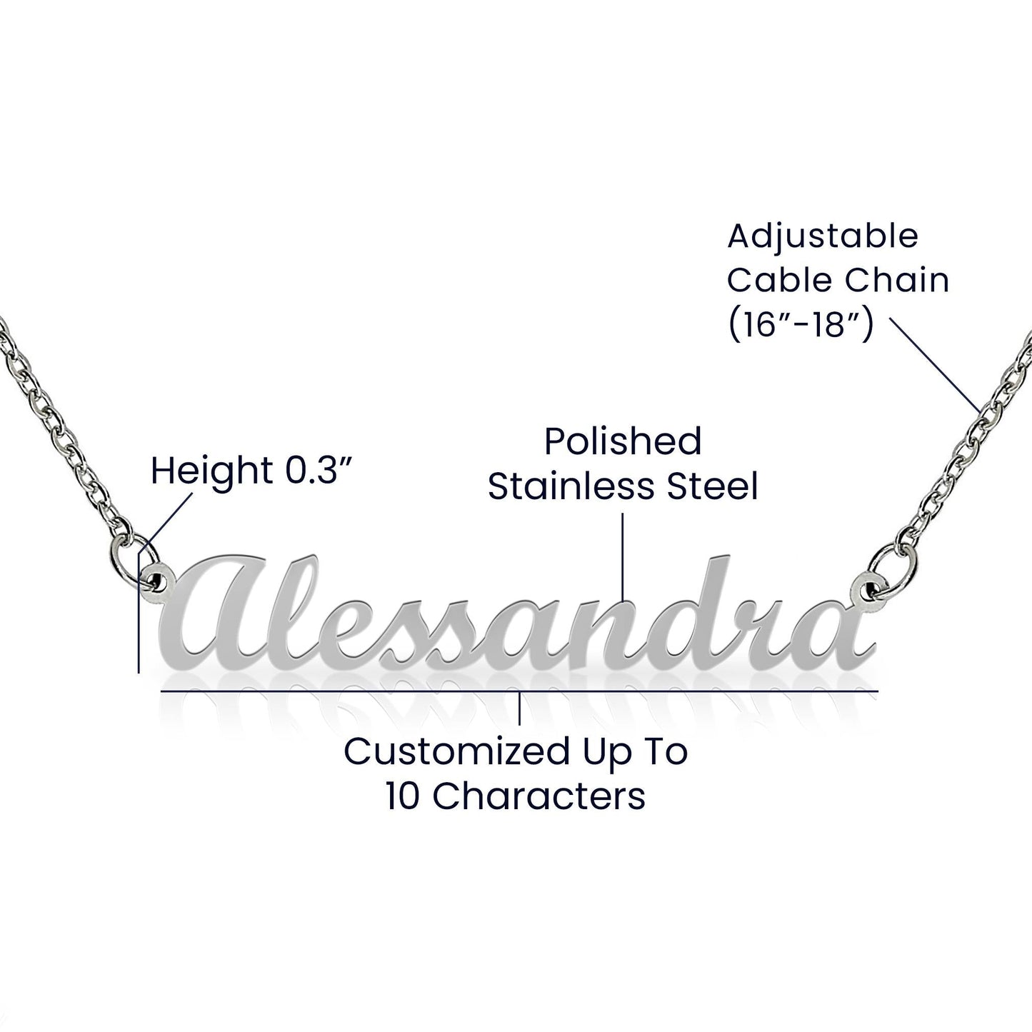 Graduation Gift For Her | One Step Name Necklace 0844NNT2