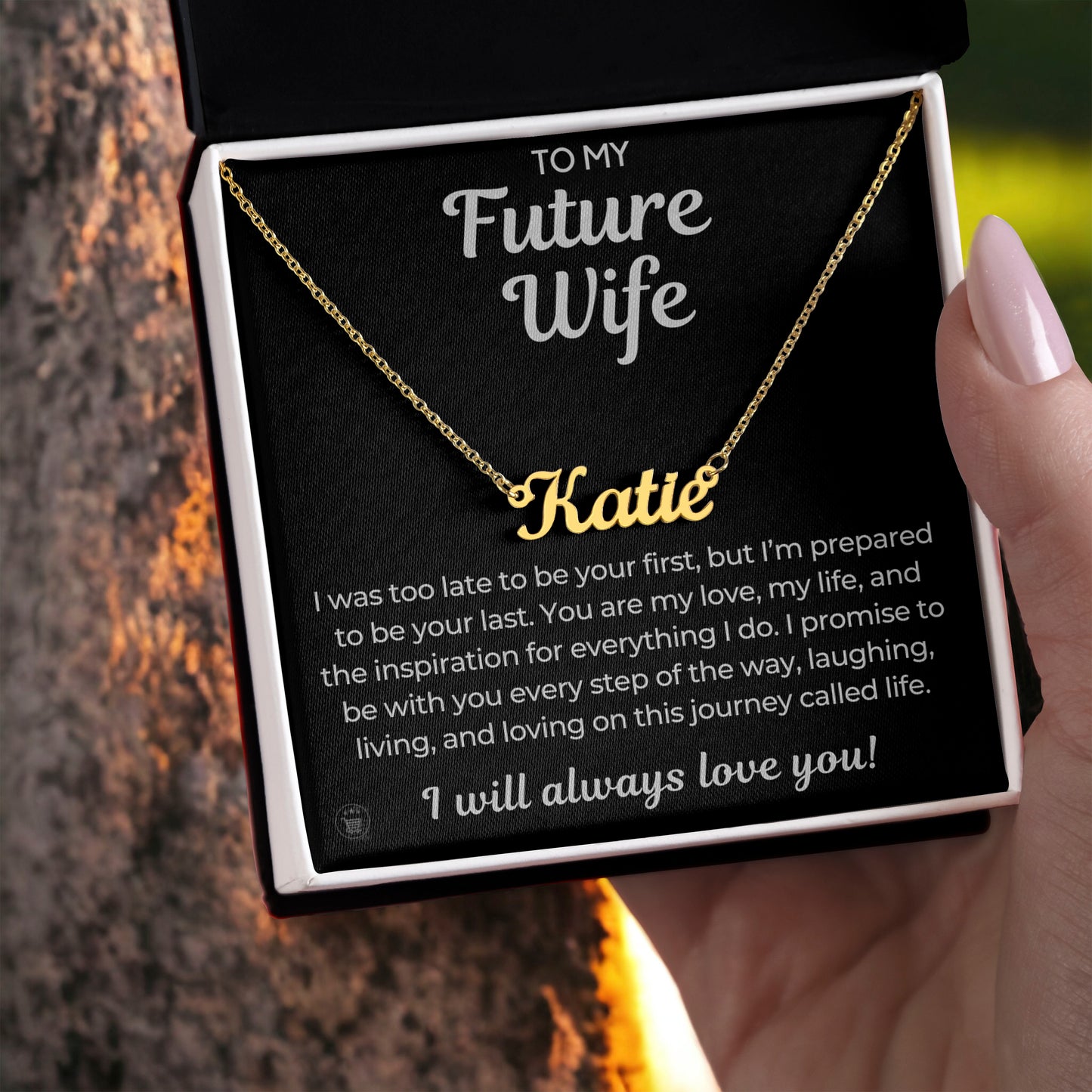 Personalized Future Wife Gift | Every Step Name Necklace 0464NNT9