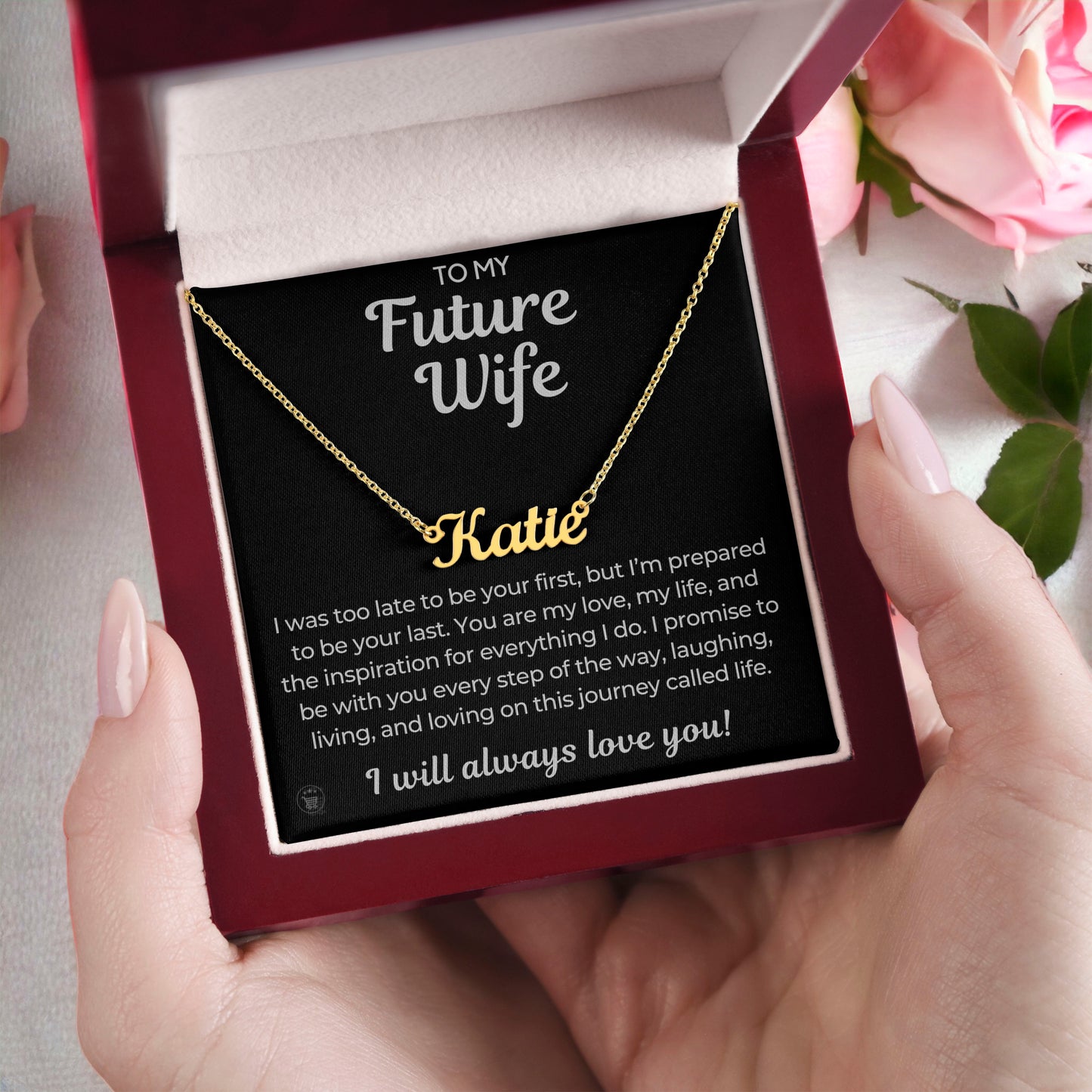 Personalized Future Wife Gift | Every Step Name Necklace 0464NNT9