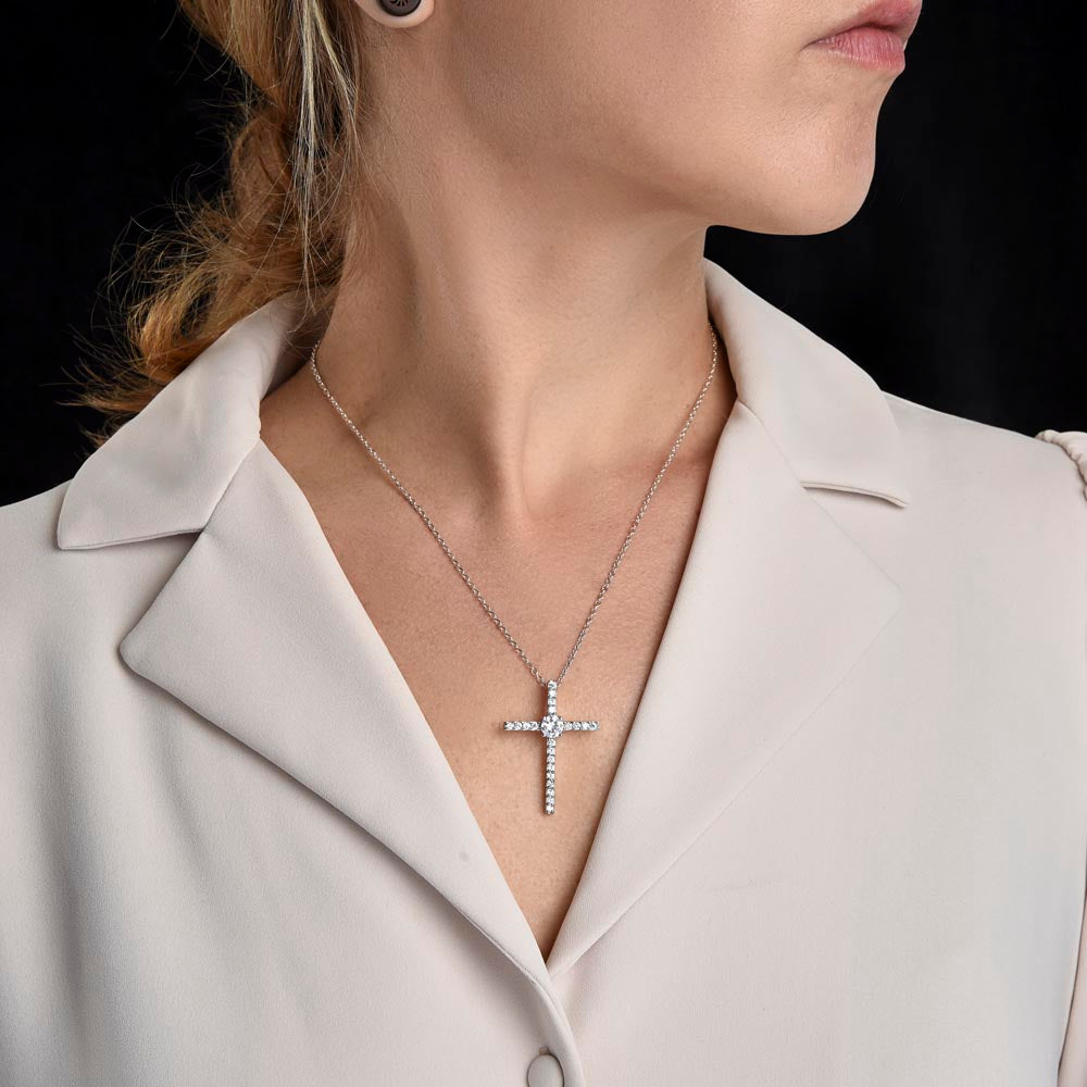 Confirmation Gift For Girl | Be Strong Cross Necklace 0820CN