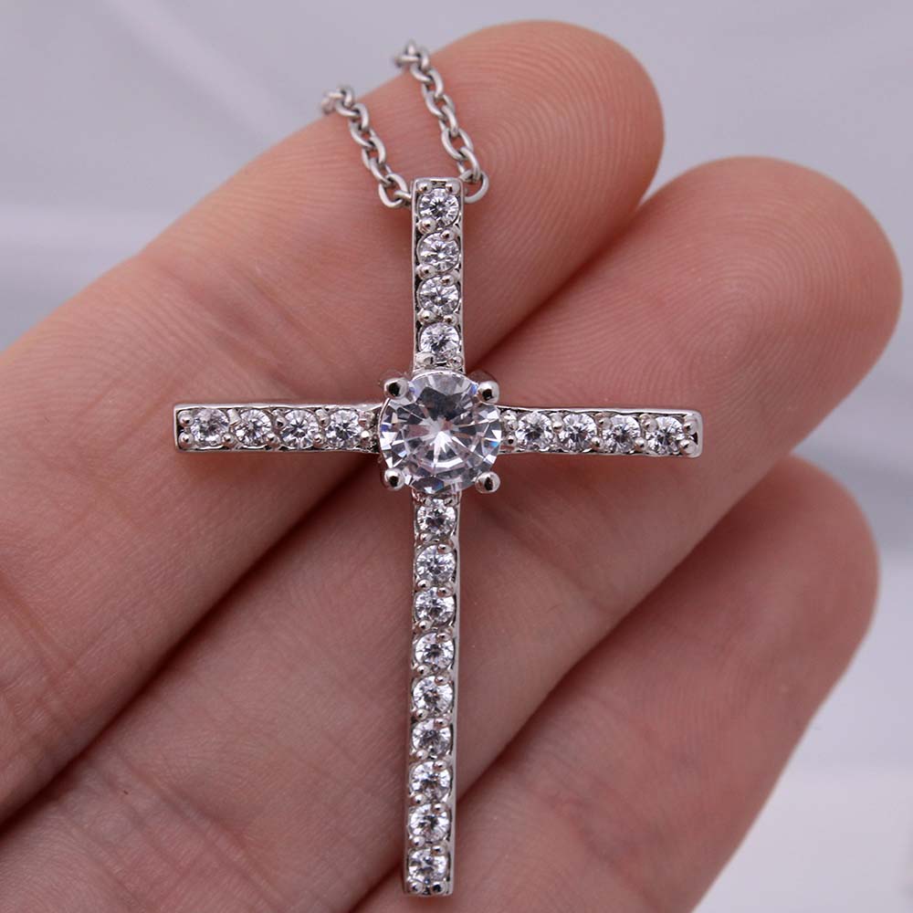 Confirmation Gift For Girl | Be Strong Cross Necklace 0820CN