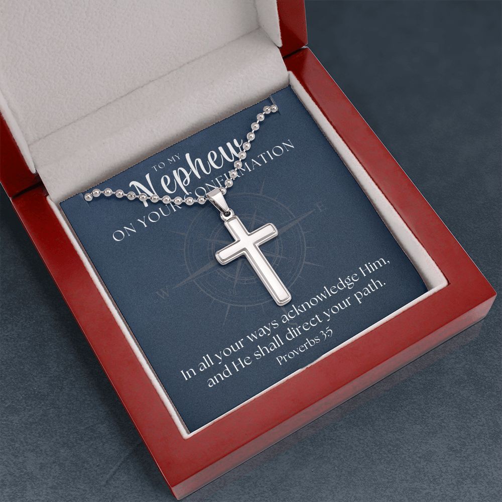 Confirmation Gift For Boy | Your Path Cross Necklace 0801CN