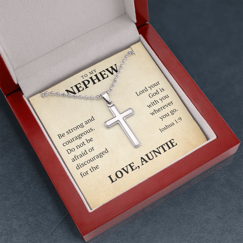 Christian Gift For Him | Be Strong Cross Necklace 0806CN