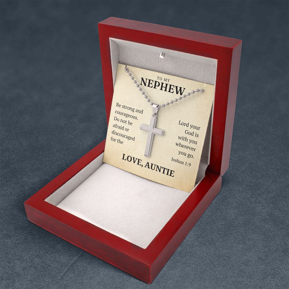 Christian Gift For Him | Be Strong Cross Necklace 0806CN