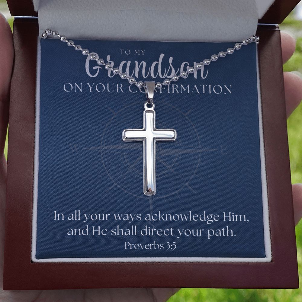 Confirmation Gift For Boy | Your Path Cross Necklace 0800CN
