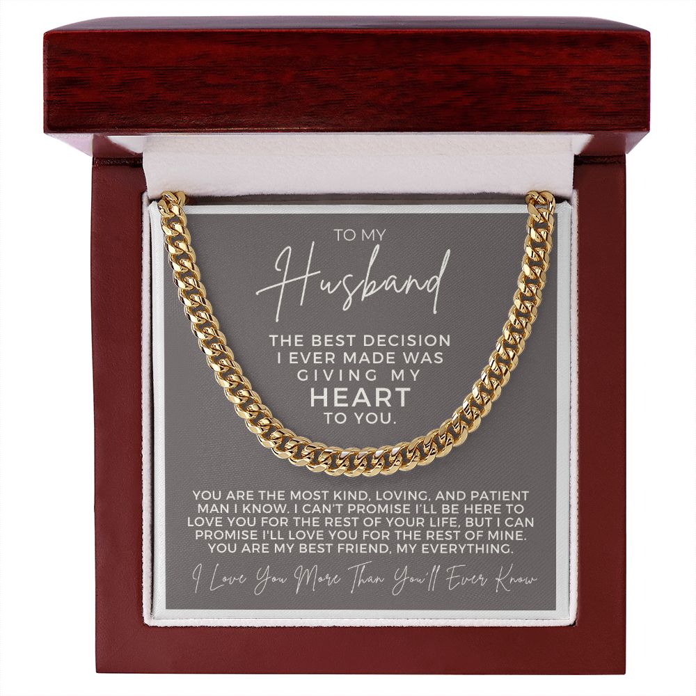 Gift For Husband | Promise Cuban Link Chain 0692T12