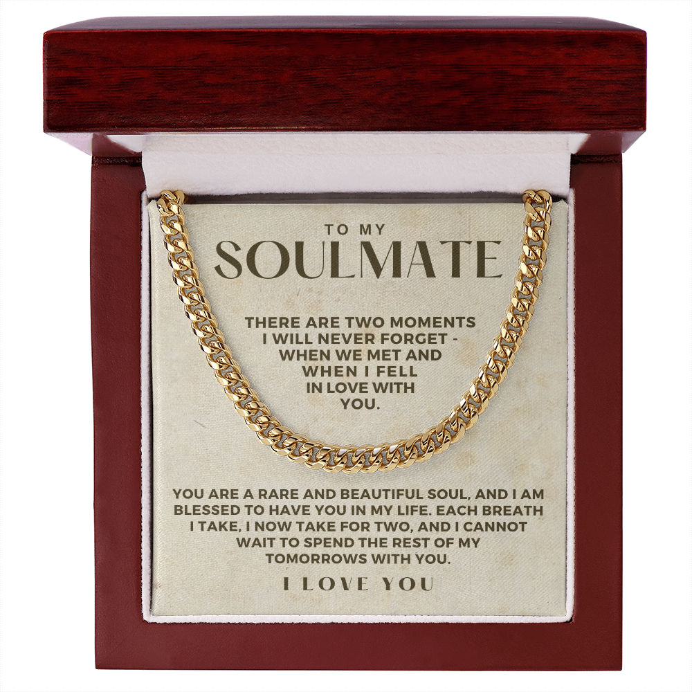 Soulmate Gift | Each Breath Cuban Link Chain 0571T8