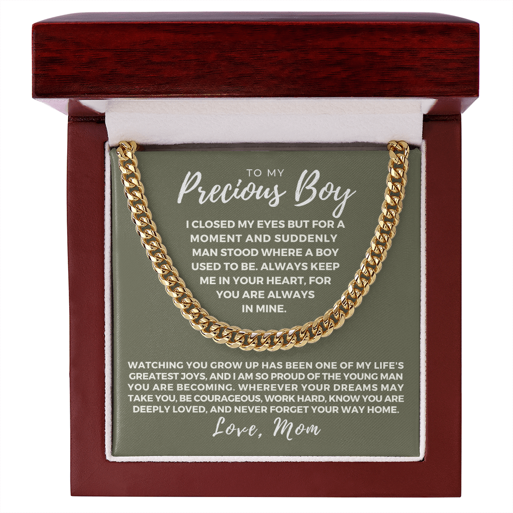 Gift for Adult Son From Mom | Your Way Home Cuban Link Chain 0597T8