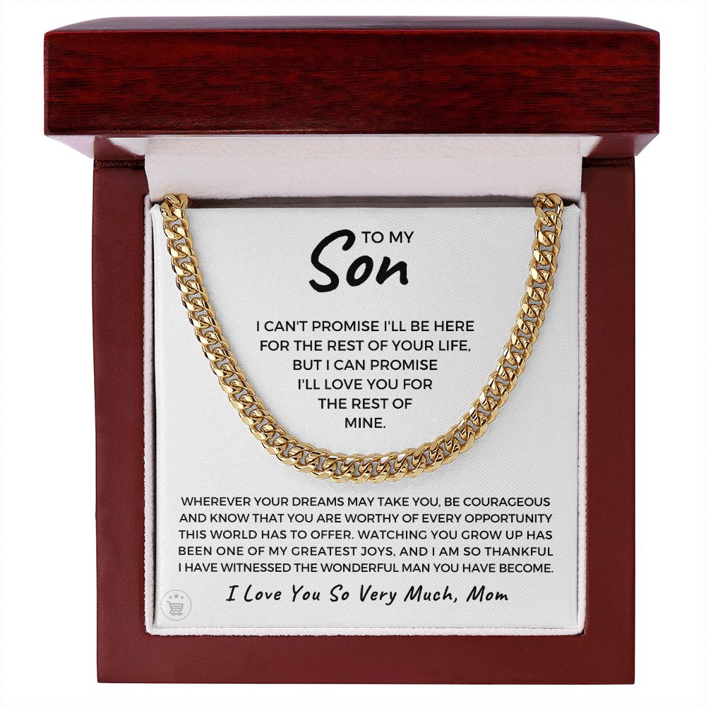 Gift for Adult Son From Mom | Greatest Joys Cuban Link Chain 0595T20