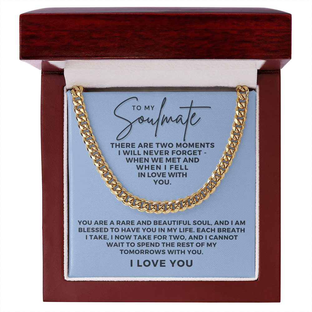 Soulmate Gift | Each Breath Cuban Link Chain 0571T7
