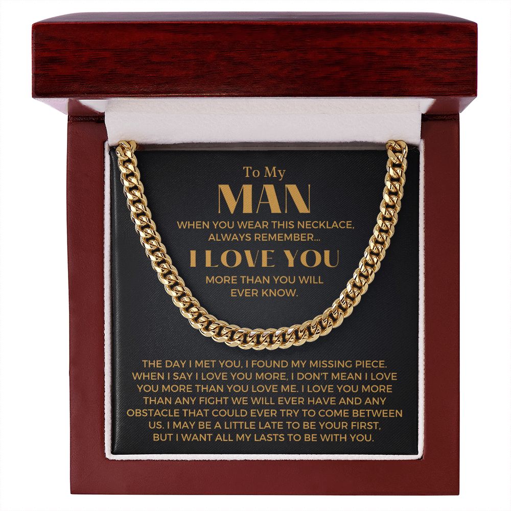 Soulmate Gift | To My Man Cuban Link Chain 0729T6C