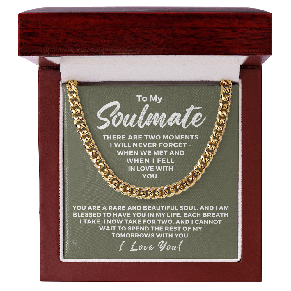 Soulmate Gift | Each Breath Cuban Link Chain 0571T2