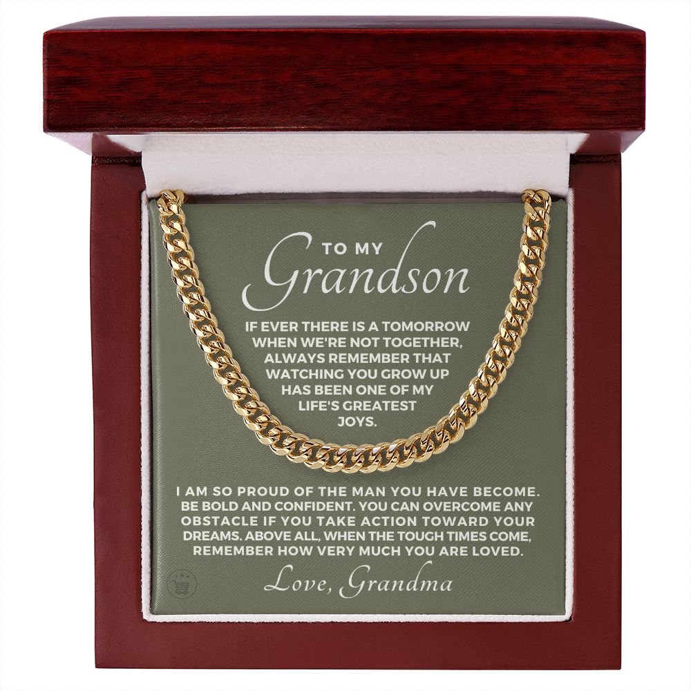 Grandson Gift from Grandma | So Proud Cuban Link Chain 0602T8