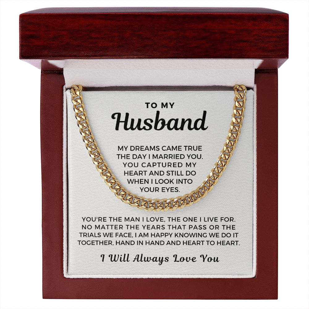 Gift For Husband | I Live For Cuban Link Chain 0699T1