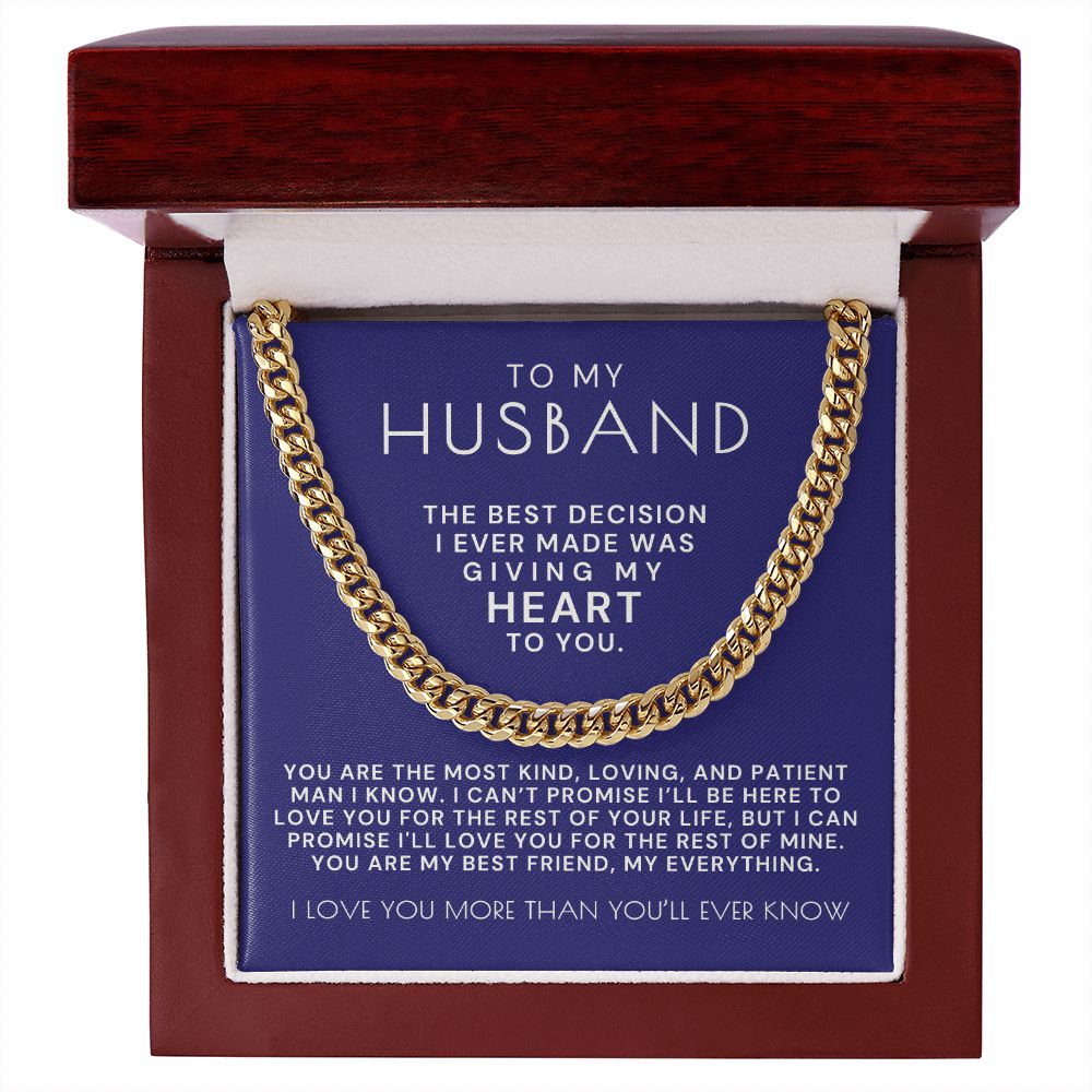 Gift For Husband | Promise Cuban Link Chain 0692T14