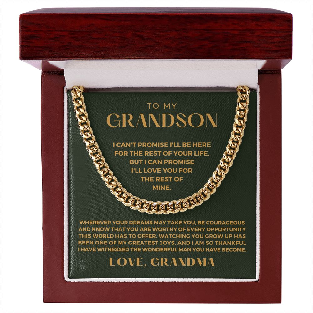Grandson Gift from Grandma | Greatest Joys Cuban Link Chain 0603T13