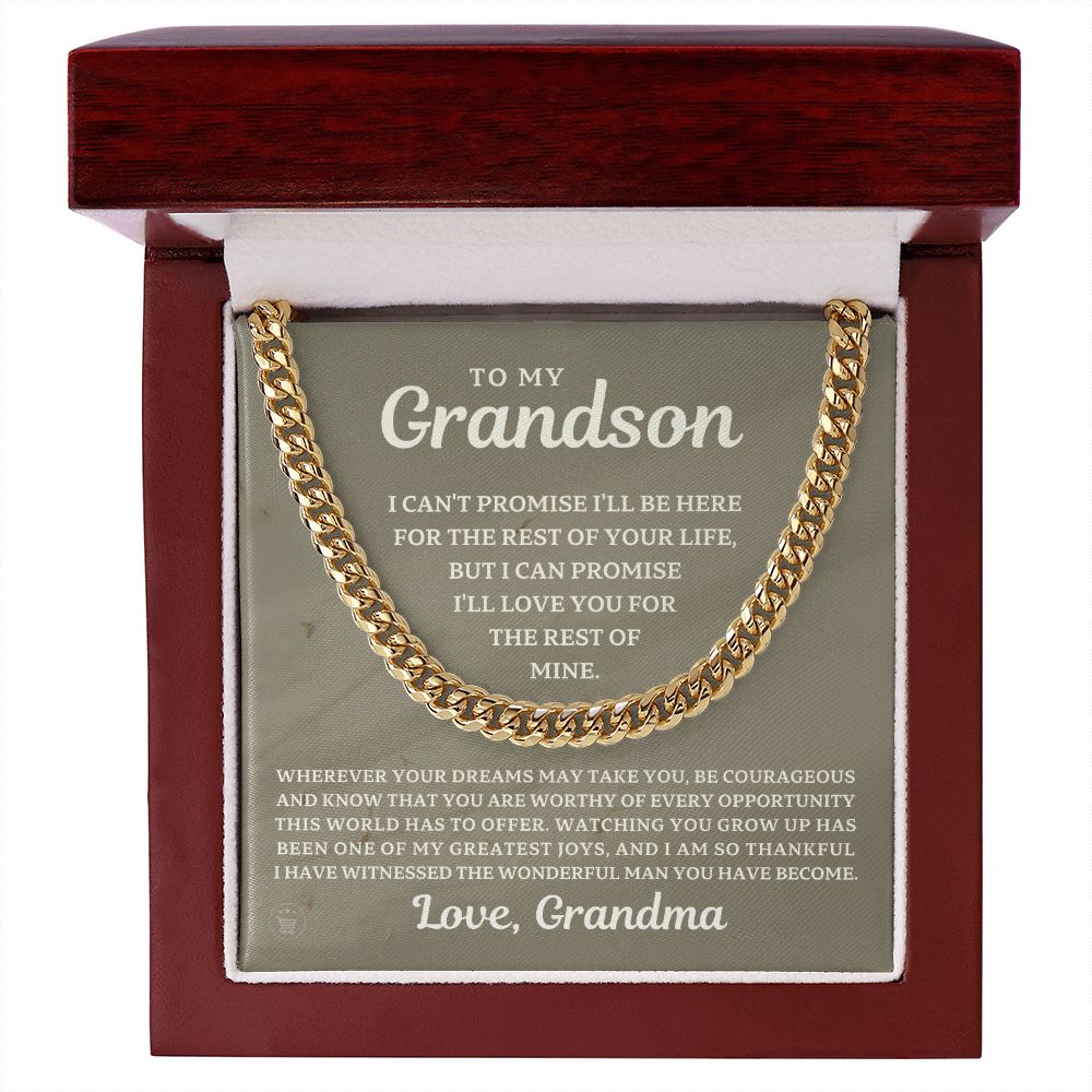 Grandson Gift from Grandma | Greatest Joys Cuban Link Chain 0603T15