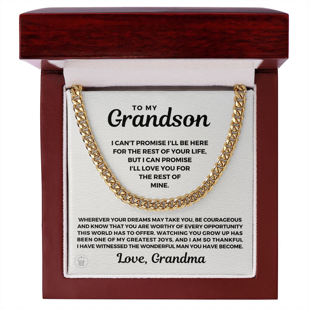 Grandson Gift from Grandma | Greatest Joys Cuban Link Chain 0603T1