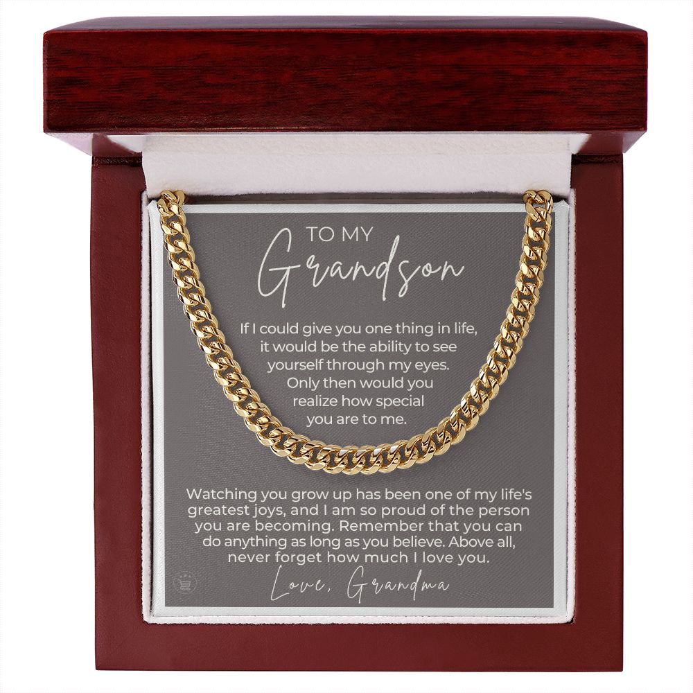 Grandson Gift from Grandma | Special Cuban Link Chain 0601T12