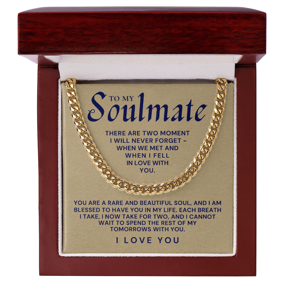 Soulmate Gift | Each Breath Cuban Link Chain 0571T6