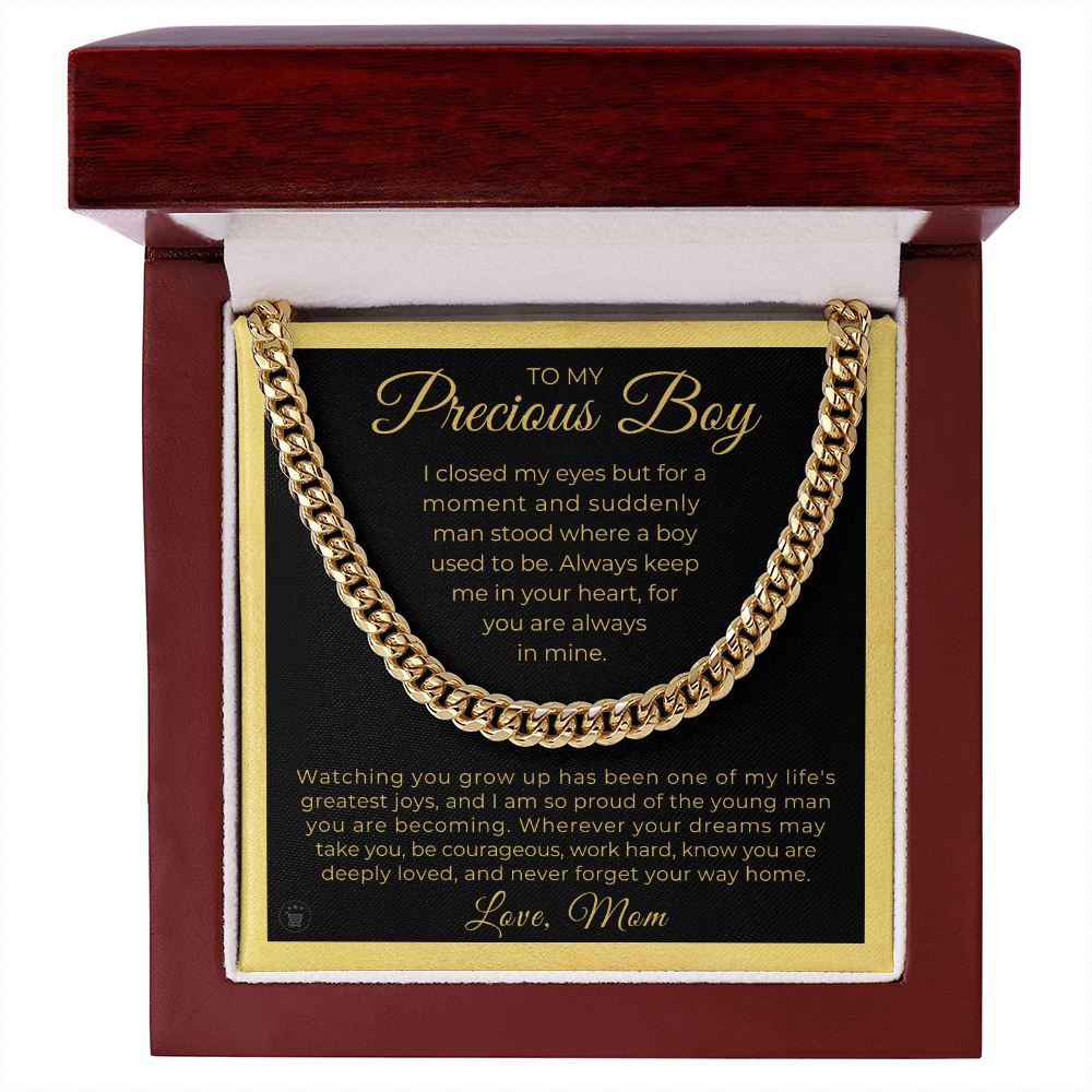 Gift for Adult Son From Mom | Your Way Home Cuban Link Chain 0597T12