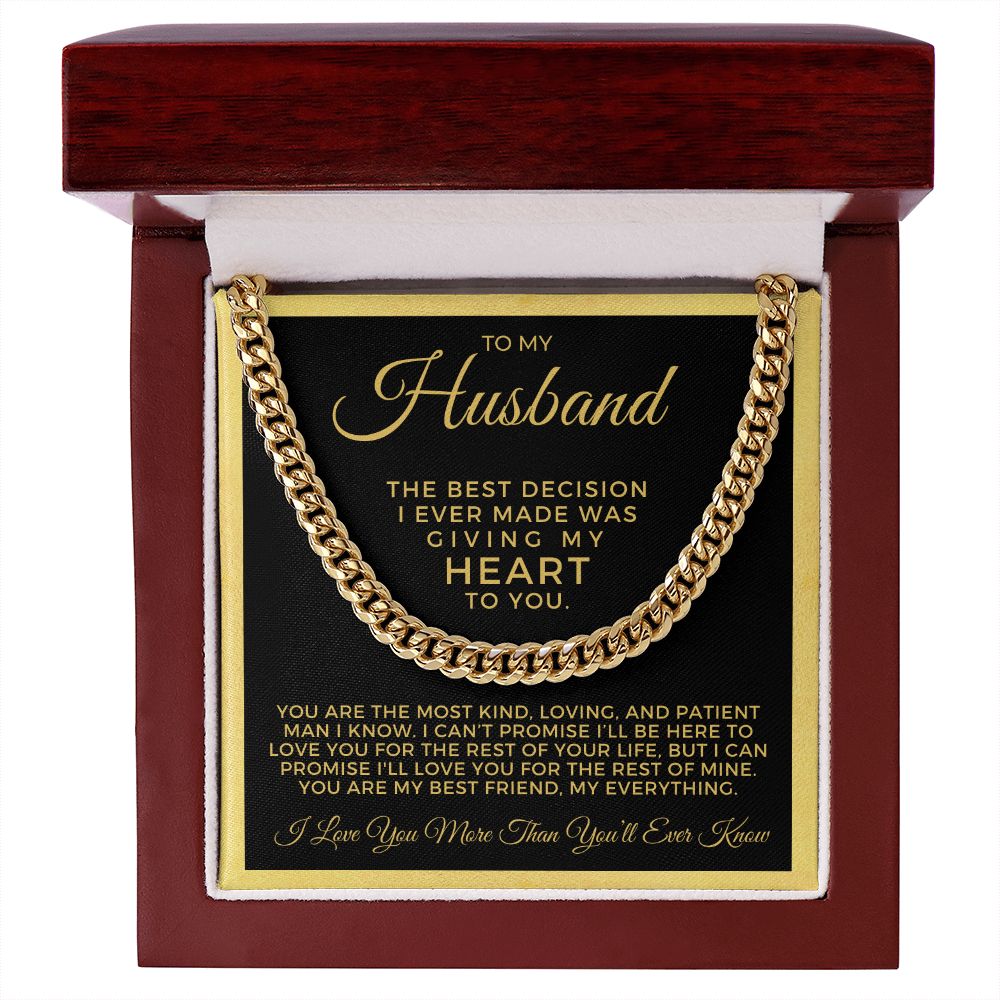 Gift For Husband | Promise Cuban Link Chain 0692T11
