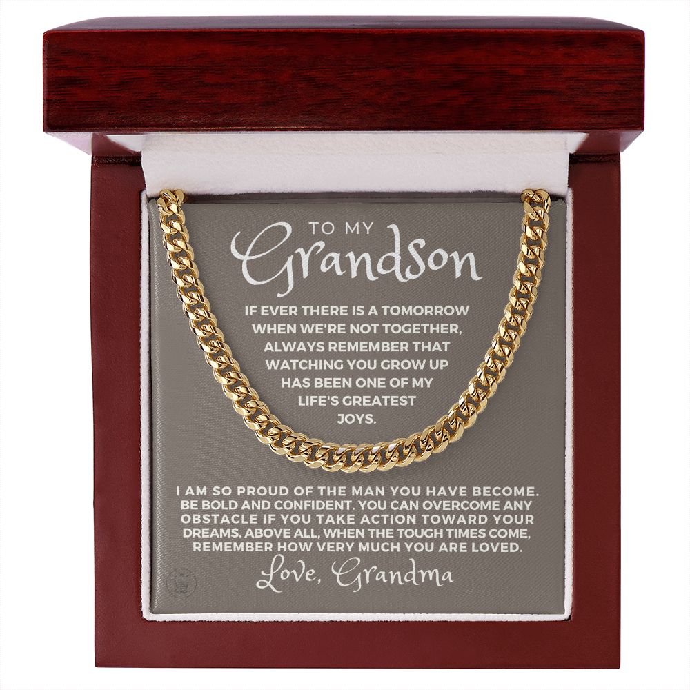 Grandson Gift from Grandma | So Proud Cuban Link Chain 0602T7