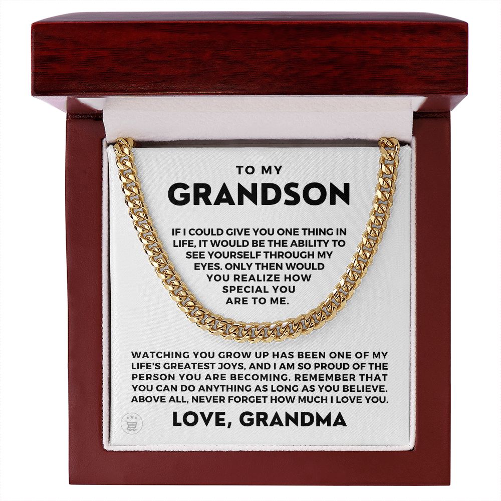 Grandson Gift from Grandma | Special Cuban Link Chain 0601T2