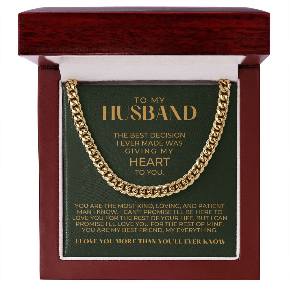 Gift For Husband | Promise Cuban Link Chain 0692T13